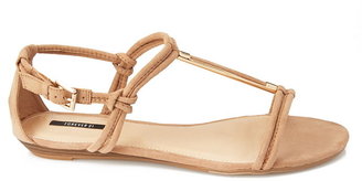 Forever 21 faux suede t-strap sandals