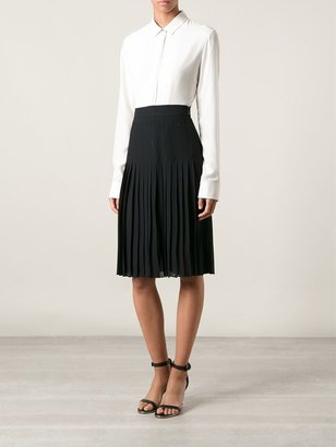 Givenchy Silk Pleated Skirt
