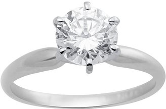 Swarovski Renaissance Collection Solitaire Engagement Ring in 14k White Gold - Made with Zirconia