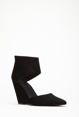 Forever 21 Zippered Faux Suede Wedges