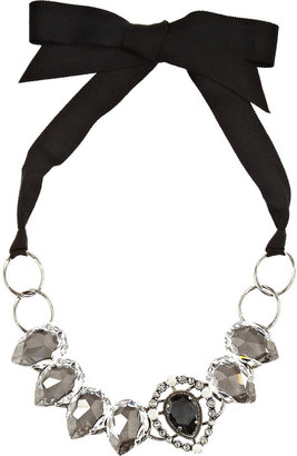 Lanvin Cassiopee gunmetal-tone crystal necklace