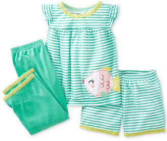 Carter's Toddler Girls' 3-Piece Fish Pajamas