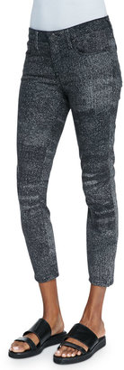 Helmut Lang Sediment Printed Cropped Denim Jeans
