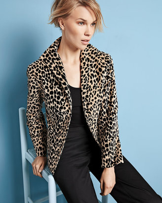 Neiman Marcus span class="product-displayname"]Open-Front Leopard-Print Jacket[/span]