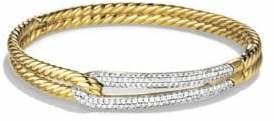 David Yurman Labyrinth Single Loop Bracelet with Diamonds and Gold