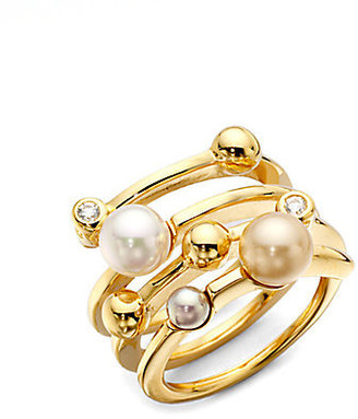 Majorica 4MM Multicolor Round Pearl Endless Wrap Ring
