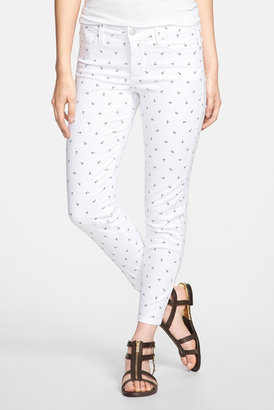 Not Your Daughter's Jeans NYDJ 'Clarissa' Print Fitted Stretch Ankle Jeans (Optic White Anchors)