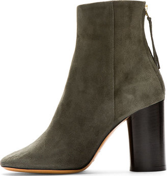 Isabel Marant Grey Suede Bootsy Alona Boots
