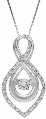 Fine Jewelry Love in Motion 1/10 CT. T.W. Diamond Sterling Silver Teardrop Pendant Necklace No Color Family