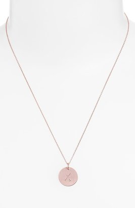 Nashelle 14k-Rose Gold Fill Initial Disc Necklace