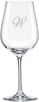 Lenox Tuscany Monogram Stemware, Set of 4 Script Letter Pinot Grigio Wine Glasses