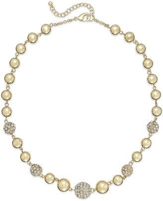 Charter Club Gold-Tone Crystal Fireball All-Around Necklace
