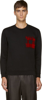 McQ Black Plaid Pocket Sweatshirt