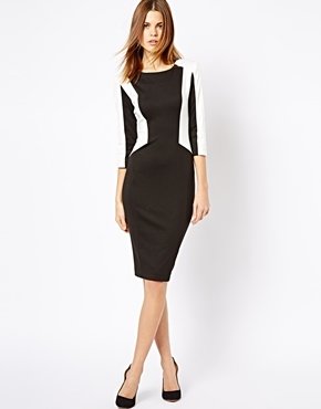 A/Wear A Wear Contrast Panel Dress - Black/white