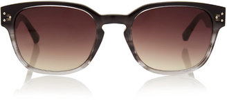 Linda Farrow Mid Grey Luxe Gradient Acetate Sunglasses