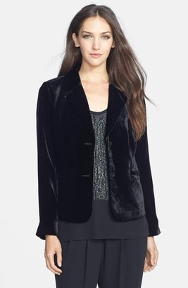 Eileen Fisher Notch Collar Velvet Jacket