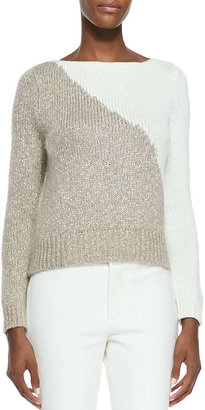 Raoul Diagonal Two-Tone Pullover