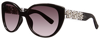 Christian Dior Mystere AM3XQ Cat's Eye Diamanté Detail Sunglasses, Black