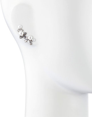 Dannijo Leni Simulated Pearl & Crystal Earring Cuff