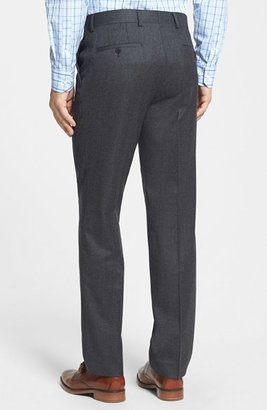 Linea Naturale Flat Front Wool Flannel Trousers
