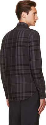 Burberry Charcoal Signature Check Button-Up Shirt