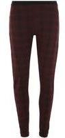 Dorothy Perkins Womens Red check treggings- Red