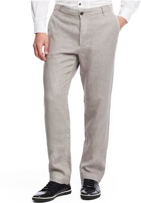 Kenneth Cole New York Flat-Front Linen Pants