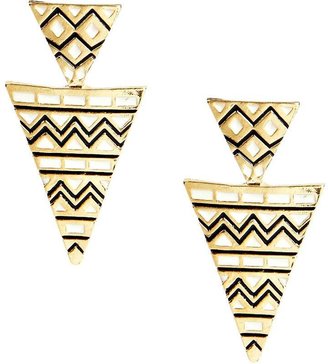 boohoo Emily Geometric Triangle Earrings