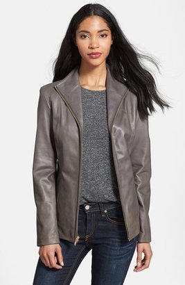 Cole Haan Women's Zip Front Leather Jacket