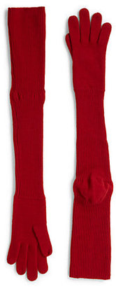 Long Wool Gloves/27"