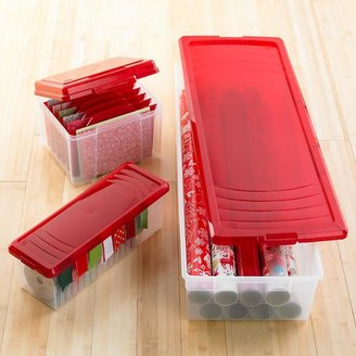 Container Store Card Keeper Clear w/ Red Lid