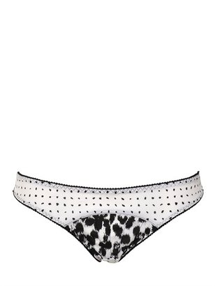 Stella McCartney Underwear - Leopard Print Stretch Silk Briefs