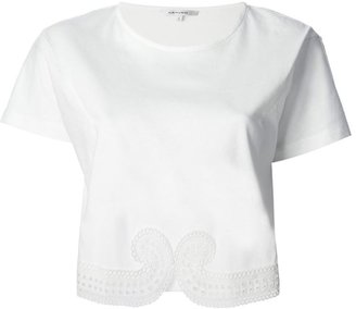 Carven cropped crochet top