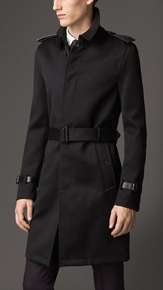 Burberry Mid-Length Silk Wool Trench Coat