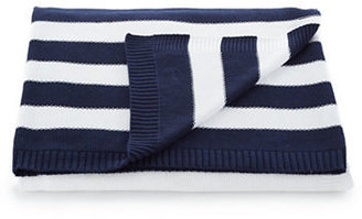Lacoste Striped Knit Throw-WHITE-One Size