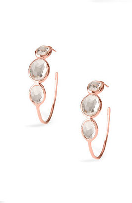 Ippolita 'Rock Candy - Number 3' 3 Stone Rosé Hoop Earrings