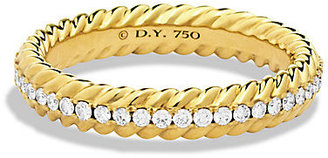 David Yurman Wedding Band in Gold with Diamonds