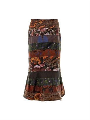 Givenchy Multi-print flared skirt