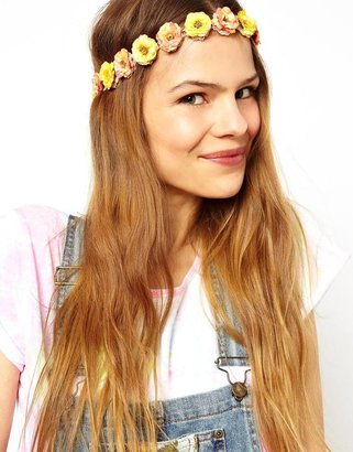 ASOS Limited Edition Mini Flower Hairband - Yellow