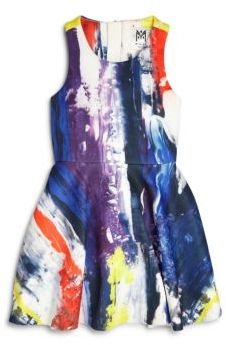 Milly Minis Girl's Graffiti Print Flounce Dress