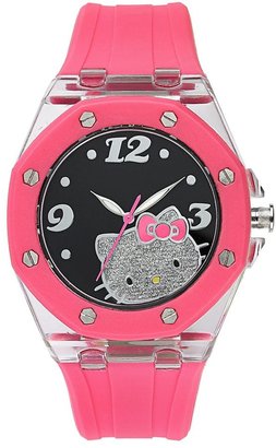 Hello Kitty Watch, Women's Pink Rubber Strap 44mm HWL1349PK