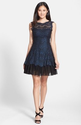 Betsy & Adam Lace Fit & Flare Dress