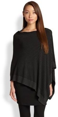Eileen Fisher Jersey Striped Poncho