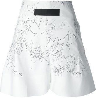 Jil Sander flared floral print skirt