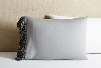 Linen Salvage Et Cie S/2 Velvet Ruffle Pillowcases, Gray ... - Linen Salvage Et Cie S/2 Velvet Ruffle Pillowcases, Gray