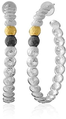 Gurhan Lentil" Domed Lentil Tri-Color Hoop Earrings