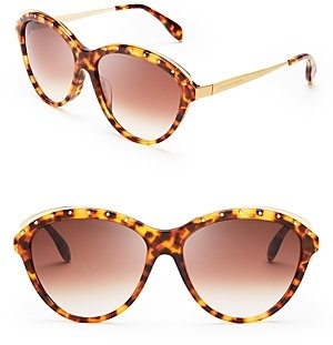 Alexander McQueen Studded Round Oversized Sunglasses