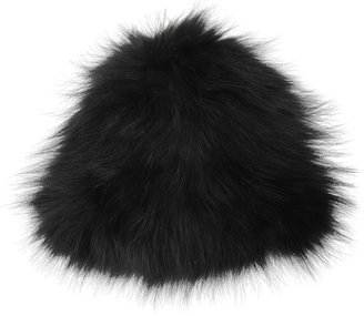 Yves Salomon Knitted fox fur beanie