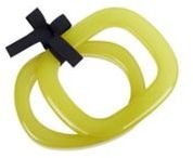 Chartreuse Resin Bangle Duo