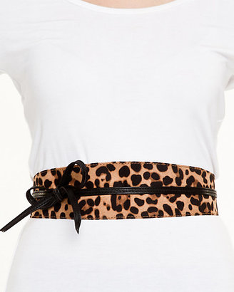 Le Château Leopard Print Wrap Belt